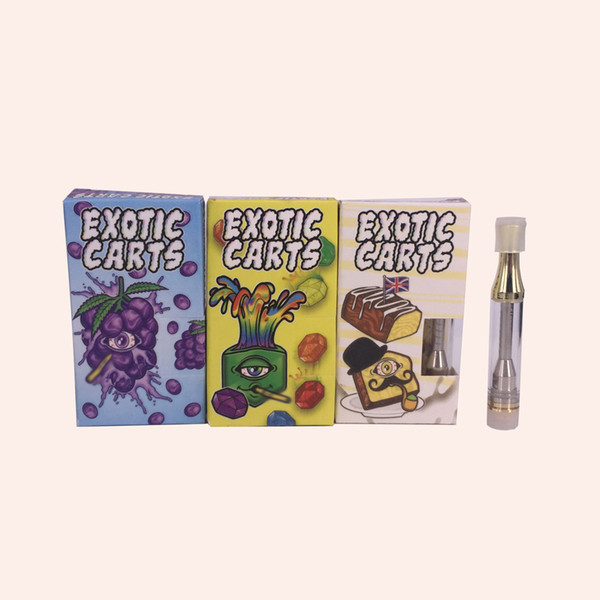 no leak Gold Exotic carts disposable vaporizer thick oil cartridge e cig AC1003 vape tank wax atomizer fit e cigarette mods