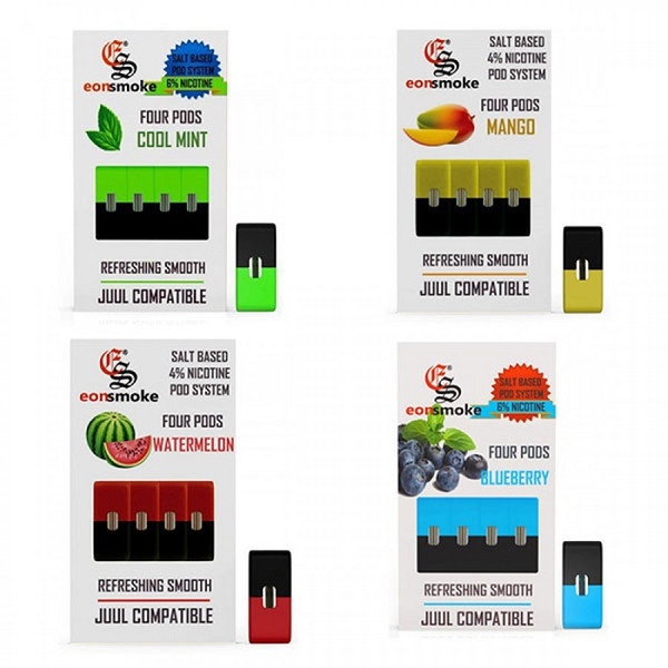 2019 Newest packaging Eonsmoke Pods eon pods device Cartridges 9 Flavors Mango blueberry For Vaporizer Vape Cartridges vs vgod stig