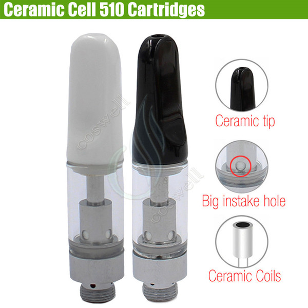 Ceramic Cell Cartridges Ceramic Rod Coils Drip Tips Pyrex Glass Tank 510 CE3 BUD Touch Vape Thick Oil Vaporizer Atomizers O Pen vapor e cigs