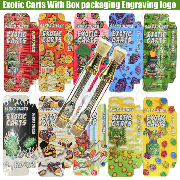 New Engraving Exotic Carts Mario Vape Cartridges Box Packaging All Flavors 1.0ml Holograms Gold 510 Thick Oil AC1003 Ceramic Coils Atomizers