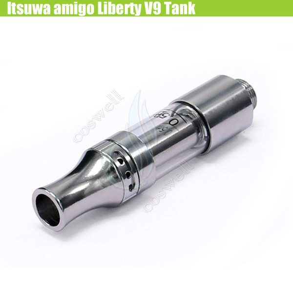 Amigo Liberty V9 Tank Ceramic Coils Itsuwa Cartridges Pyrex Glass Atomizer 510 Thick Oil Bud Touch CE3 O Pen Vape PP Tube A3 G10 Vaporizer