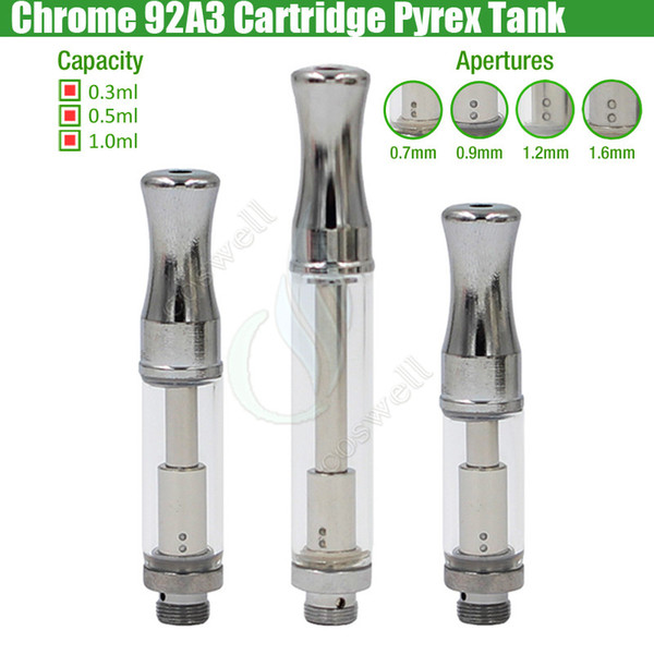 Pyrex 92A3 Stainless steel BUD Touch CE3 A3 Cartridges Vaporizer WAX Atomizers 510 O Pen vape glass SS thick Oil mini Tank e cigs Cartridge