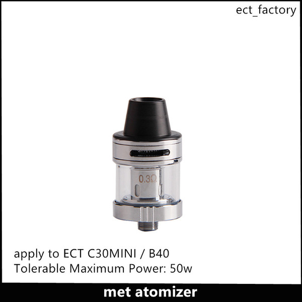 ECT electroni cigarette Kenjoy met atomizer Vaporizer 0.3ohm Pyrex Glass 2.0ml Atomizer E cigarette for c30mini / B40