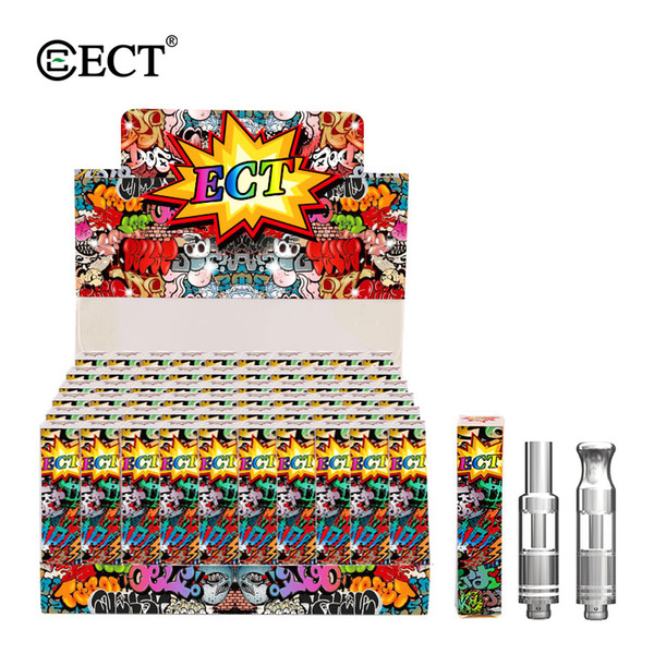 Original ECT Kenjoy C1 glass vape cartridges ceramic coil 510 thread vaporizer cartridge for thick oil fit Preheat battery