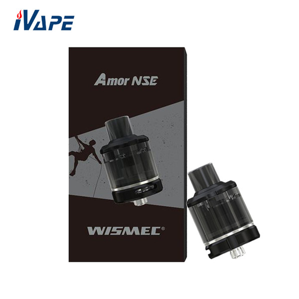 Authentic Wismec Amor NSE Atomizer 3ml 25mm WS04 MTL 1.3ohm & WS-M 0.27ohm Coil of PETG Material Both for MTL & DL Vaping