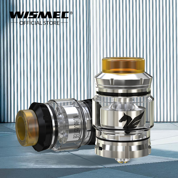 Wismec Bellerophon RTA atomizer 4ml with 0.28ohm Clapton Coil & Airflow Trail System electronic cigarette Atomizer