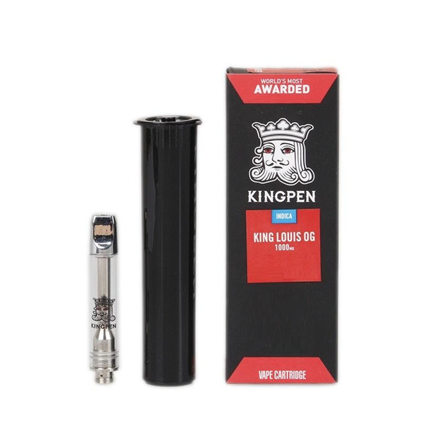 Newest 12 Flavors Kingpen Vape Carts Cartridges Pyrex Glass Vape Pen 0.5ml Or 1.0ml Ceramic Coil