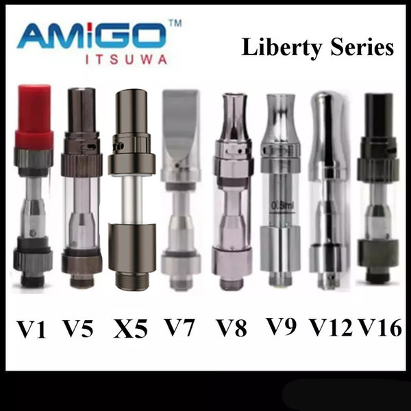 Official Sell iTsuwa AMIGO Liberty Tank Cartridges V1 V5 X5 V7 V9 V12 V16 Ceramic Vaporizer For Max Vertex Vmod C5 Battery 100% Original