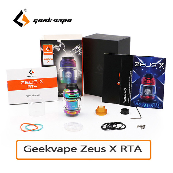 Geekvape Zeus X RTA 4.5ml tank capacity with 810 Delrin drip tip Electronic cigarette atomizer upgrade zeus dual/ AMMIT MTL/Alpha tank