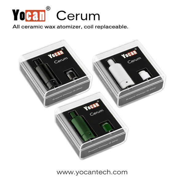 100% Original Yocan Cerum Atomizer Full Ceramic Wax Vaporizer Tank with Quartz Dual QDC Coil for Evolve Plus Kit