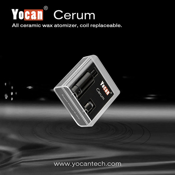 100% Original Yocan Cerum Atomizer Full Ceramic Wax Vaporizer Tank with Quartz Dual QDC Coil for Evolve Plus Kit ecig