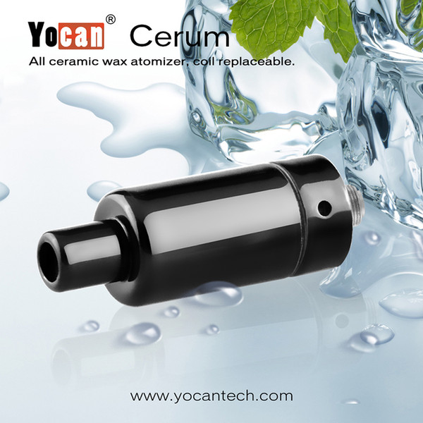 100% Original Yocan Cerum Atomizer Full Ceramic Wax Vaporizer Tank with Quartz Dual QDC Coil for Evolve Plus Kit DHL free shipping