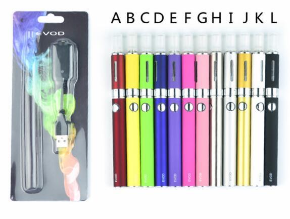 EVOD MT3 Blister kit single kits eGo starter kits e cigs cigarettes 650mah 900mah 1100mah EVOD battery MT3 atomizer