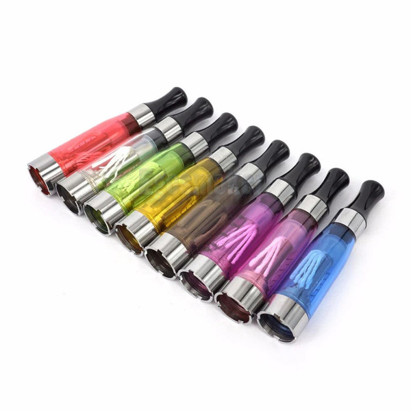 wholesale colorful ce4 atomizer ce4 clearomizer 1.6ml 2.4ohm vapor tank Electronic Cigarette for e-cig battery 8 colors 4 wick CE4+ CE5