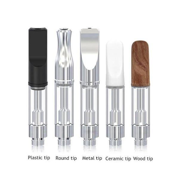 Wholesale CH3 Various Mouthpieces 0.5ml Glass Ceramic Coil Vape Cartridge 510 Thread Atomizer Pen Disposable Ceramic Cartridges