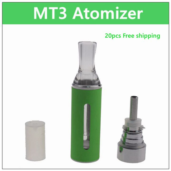 MT3 ecig atomizer - 20PCs. 2.4ml coil replaceable electronic cigarette atomizer rebuildable coil clearomizer tank for ego battery mt3 kit