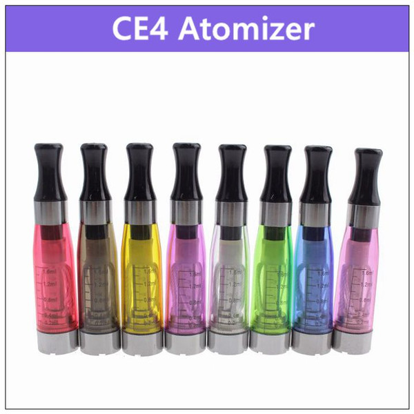 CE4 electronic cigarette atomizer 1.6ml - 10PCs. ecig vaporizer clearomizer 510 thread for battery vision spinner evod ego twist x6 x9