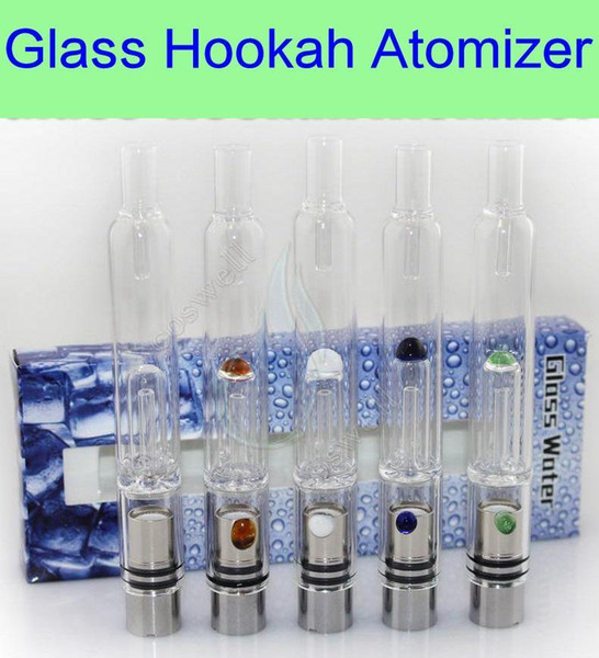 Pyrex Glass Water Atomizer - Pyrex Glass Hookah atomizer tanks Vaporizer Dry Herb Wax pen water filter pipe ecig e cig cigarette bongs