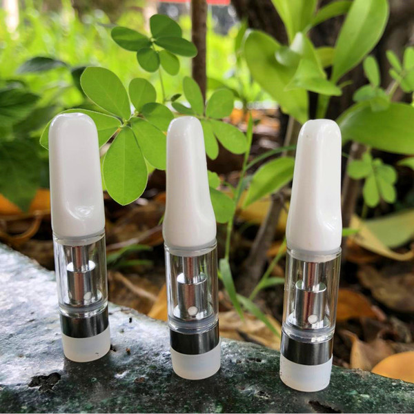 0.5ml Ceramic Cartridge Pyrex Glass Vaporizer Ceramic Drip Tip 510 Threat Atomizer Coil Tank for CE3 BUD Vape Batteries vape cig free shippi