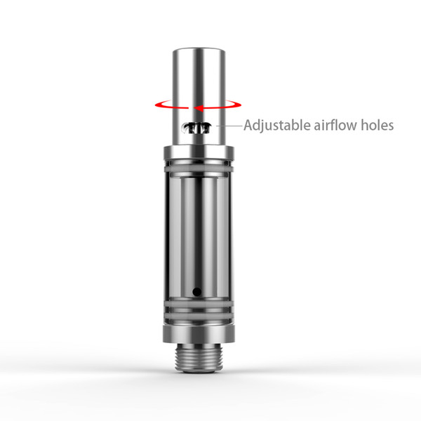 V5 Pyrex Glass Atomizer 0.5ML Vape Pen Vaporizer coil Cartridge Glass tank With Silver Color By DHL