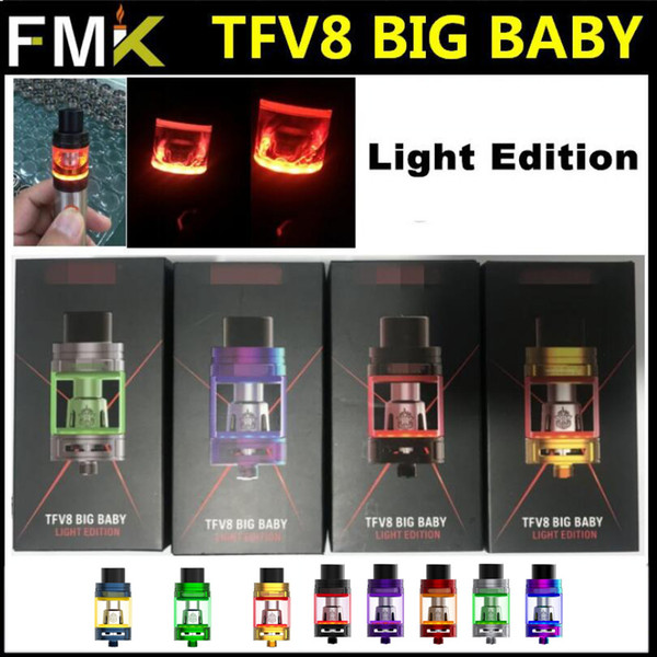 Original TFV8 Big Baby Tank 5ml Top Filling Adjustable 510 Thread Air Flow Atomizer Electronic Cigarette Fit Kit Alien Vaporizer