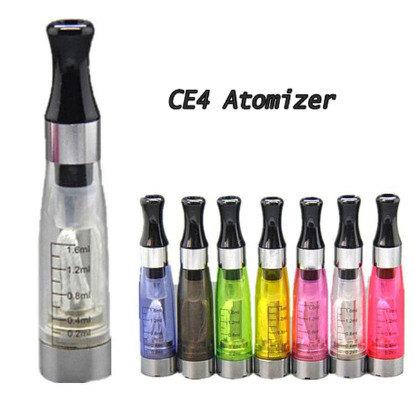 EGO CE4 Atomizer 1.6ml Electronic Cigarette Cartomizer Mix Colors Match r 510 eGo Battery VS CE4+ CE5 CE6