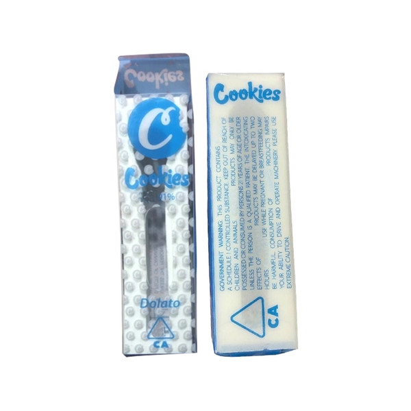 Cookies Carts 1.0ml Ceramic Coil Vape Cartridge Packaging Empty Glass thick oil Cartridge 510 Thread E Cig