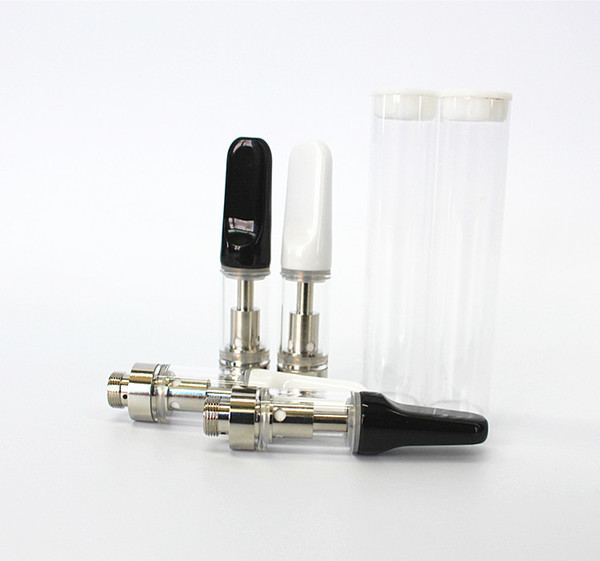 TH105 Glass Vape Ceramic Cartridge M6T Pyrex Glass Tank Vaporizer Pen A3 Ceramic Coil Head Drip Tip 0.5ml/1ml 510 Thread Cartridge DHL