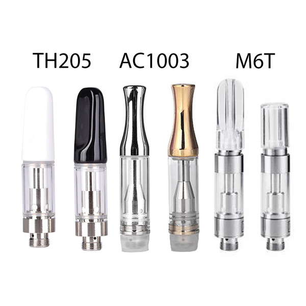 Hot Selling Vape Atomizer TH205 Cartridge 510 Thread Ceramic Coil Oil Cartridge Smoking Glass Tank M6T Vapes E Juice Oil Tank