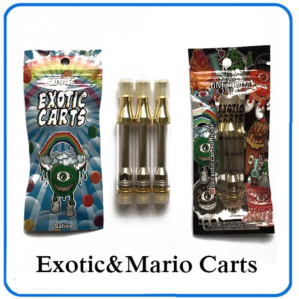 New arrival Top quality Exotic Mario carts cartridges not leak Ac1003 gold 1.0ml ceramic coil 62 flavors for option 0266228