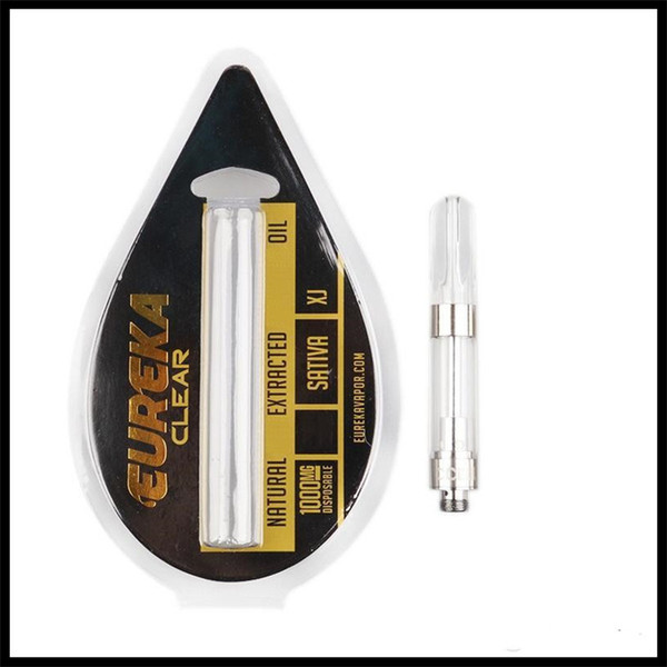 New Arrival 1.0ml Carts Eureka Clear Vape Cartridges 510 thread Ceramic Coil 10 flavors Blisters Packaging free shipping