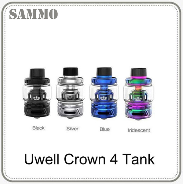 Uwell Crown 4 Tank 6ml Bubble Pyrex Glass Dual SS904L 0.4ohm Double Helix Mesh Coil 510 Thread VS TFV8 baby tank 0266278