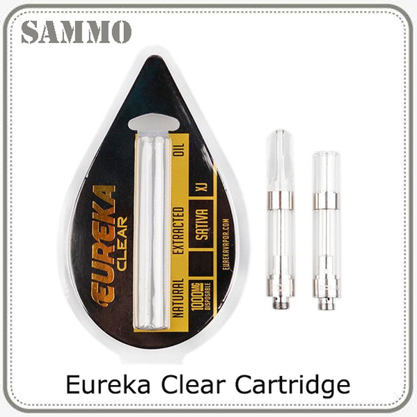 18 Flavor for option Eureka Clear Vape Cartridge 1.0ml Ceramic Coil Press In Screw In Tip Thick Oil Vapor Tank 0266269