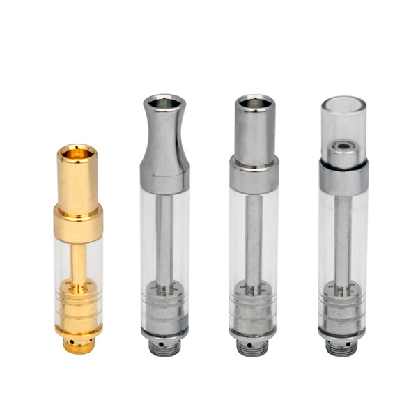 Highquality AC1007 Cartridges 0.5ml 1.0ml Gold Ceramic Coil Pyrex Glass Tank Atomizer 510 Thick Oil Cartridge Vaporizers For Preheat Battery