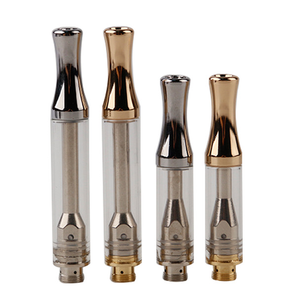 Newest AC1003 Cartridge 0.5ml 1.0ml Silver Gold Metal Drip Tip Pyrex Glass Tube Tank Horizontal Ceramic Coil 510 Cartridges Vaporizer DHL