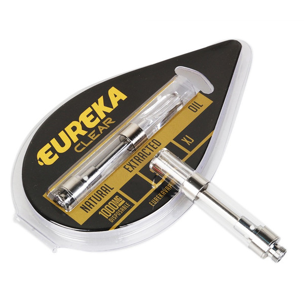 Eureka Clear Carts G5 Screw Vape Cartridges 1.0ml 1 Gram Glass Tank 510 Ceramic Coil Thick Oil Atomizer Vaporizer 10 Flavors