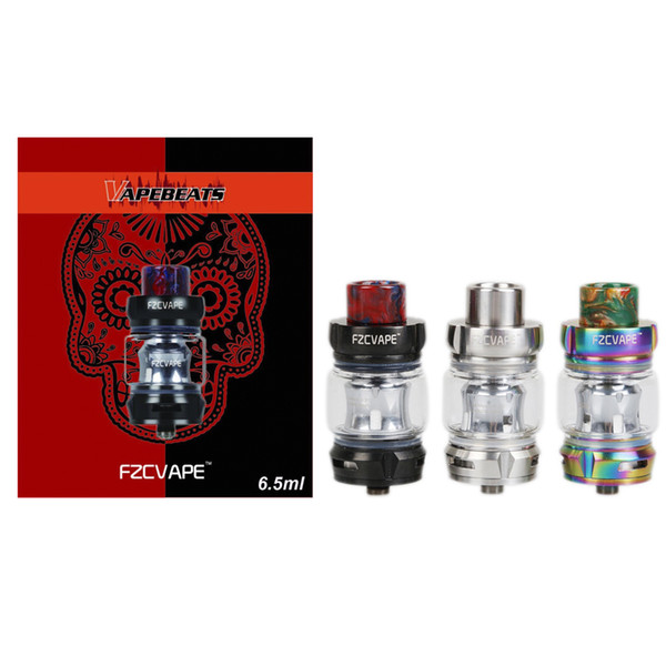 Original FZCVAPE Vapebeats Tank 6.5ml Top Filling Bubble Glass Atomizer Dual Triple Mesh Fireluke Coil Authentic