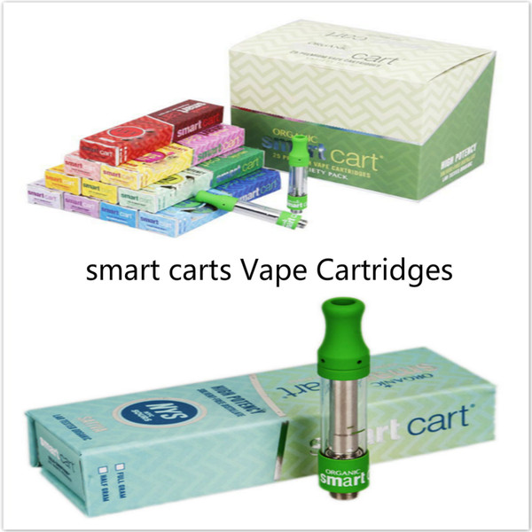 2019 Smart Carts Vape Cartridges 1.0ml Ceramic Coil Smart Carts Vapor Tank 8 Flavors 1g Top Filling No Leak Design with gift boxes package