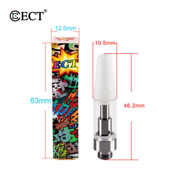original ECT Kenjoy B2 0.5ml vape cartridge e cigarette ceramic coil vaporizer with display box for thick oil factory wholesale