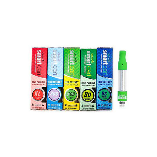 10 flavor for option Smart Cart Vape Cartridge 1.0ml Ceramic Coil 510 Thick Oil SmartCarts Vapor Vs Dank Vapes Kingpen Cartridges DHL