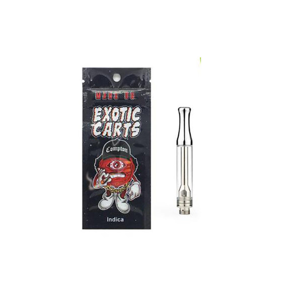 Empty Mario & Exotic Carts Cartridges 1.0ml A1003 Gold Ceramic Coils Glass Tank Atomizer Thick Oil Flavor Stickers Vaporizer vape pen vapor