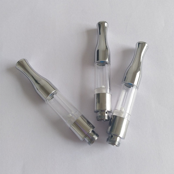 G2 Cartridge Vape Chrome Silver Tips Clear Plastic Tube Tank 0.5ml 1.0ml G2 Vaporizer For Bud Touch Vape Pen