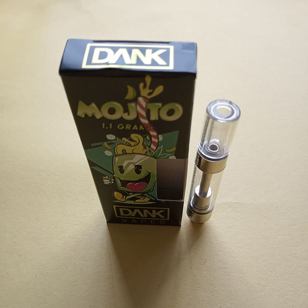 New Black 1 Gram Dank Vapes Cartridge Packaging With Paper Box Package G5 MT6 Ceramic PLastic Oil Tank 31 Flavors Optional