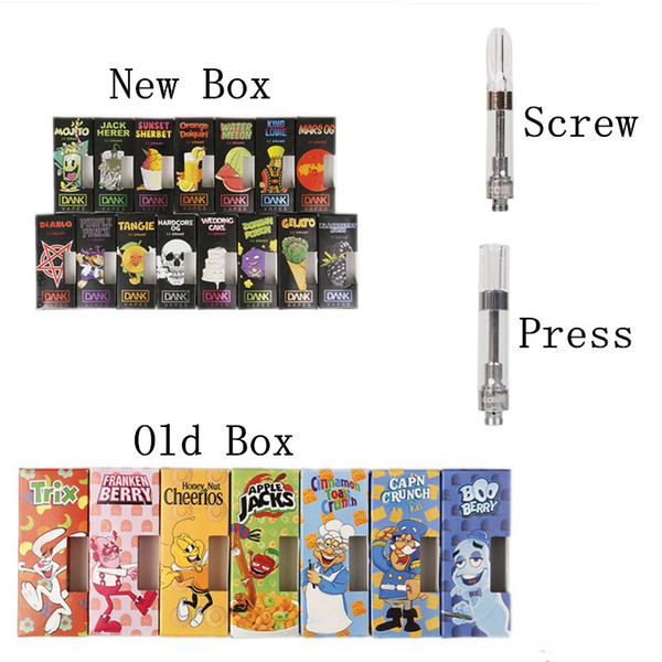 Newest Black Box Dank Vapes Cartridge Cereal Carts G5 Screw 1.0ml 1Gram Ceramic Coil 510 Vape Carts Thick Oil Cartridges Tank Vaporizer
