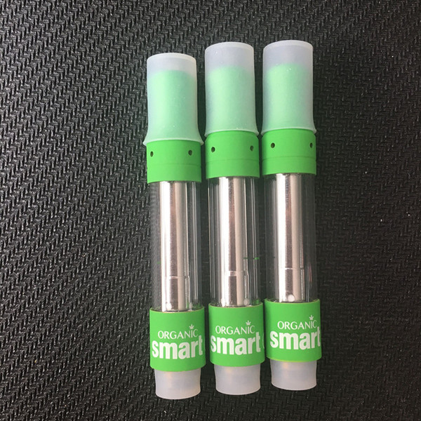 Smart Cart Vape Cartridges Green Carts 1.0ml Glass 510 Ceramic Coil Thick Oil Tank 100% No Leakage Vaporizer for 510 Thread Battery