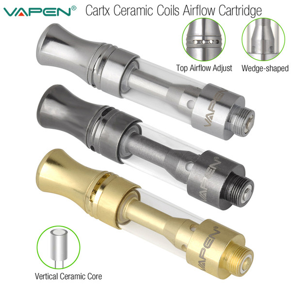 ASD VAPEN Cartx Ceramic Coil Cartridge 0.5ml 1.0ml Pyrex Glass Cartridge Vaporizer Atomizer 510 Thread Thick Oil Vape Tank