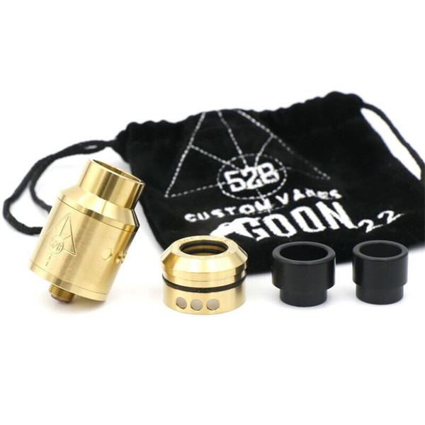 GOON 528 RDA 22 MM Clone Vaporizer Rebuildable Dripping Atomizers Unique Design SS Black Gold White fit 510 E Cigarette Mods DHL Free