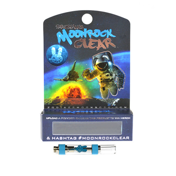 Moonrock Clear Vape Carts package for Cartridges 1.0ml 510 thread Ceramic Coil G5 Thick Moon Rock Vaporizer 7 flavor sticker