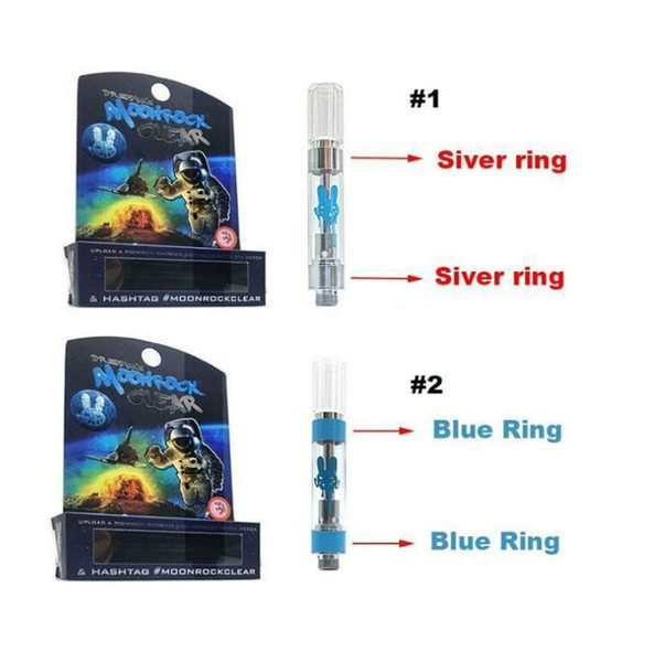 New MoonRock Clear Cartridge 1.0ml 1 Gram G5 Ceramic Coil Tank Vape Vaporizer Moon Rock Carts for 510 Thread Thick Oil Atomizer