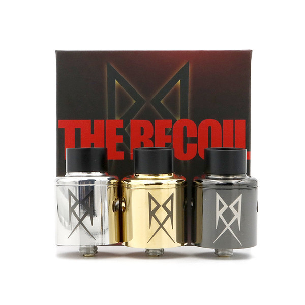 The Recoil RDA 24MM clone Rebuildable Dripping Atomizers 3 Colors Peek insulators fit 510 Mod 304 Stainless Steel material DHL free